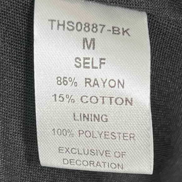 THML Moroccan Embroidered Shift Black Dress M - Picture 8 of 10